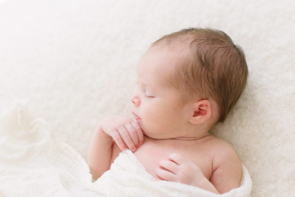 katie ballantine photography white swaddled newborn minimalist newborn image all natural photography