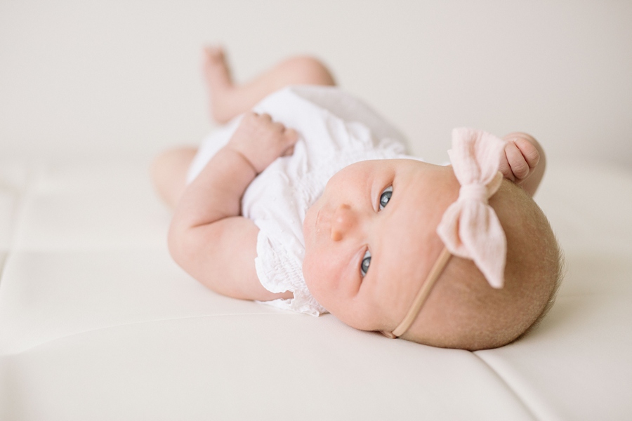 Katie Ballantine Photography Frederick, Maryland Baby Photographer, New Market All White Studio, 3 month old baby portrait