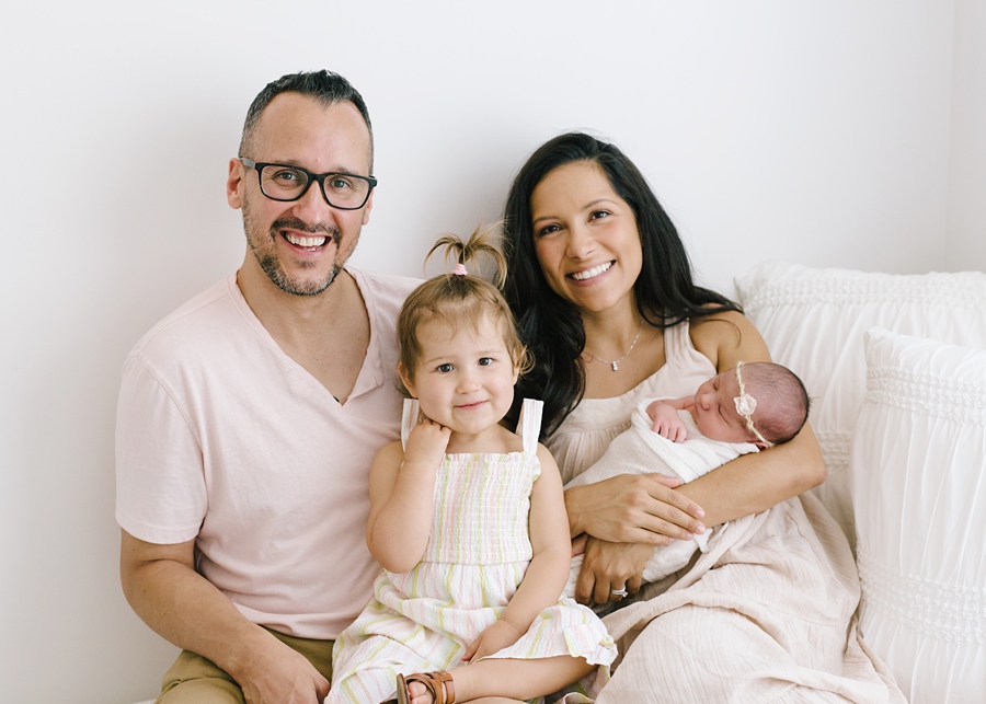 Katie Ballantine Photography, Frederick Maryland Newborn Photographer, mother and newborn image, mother holding baby, all white studio, organic newborn portraiture
