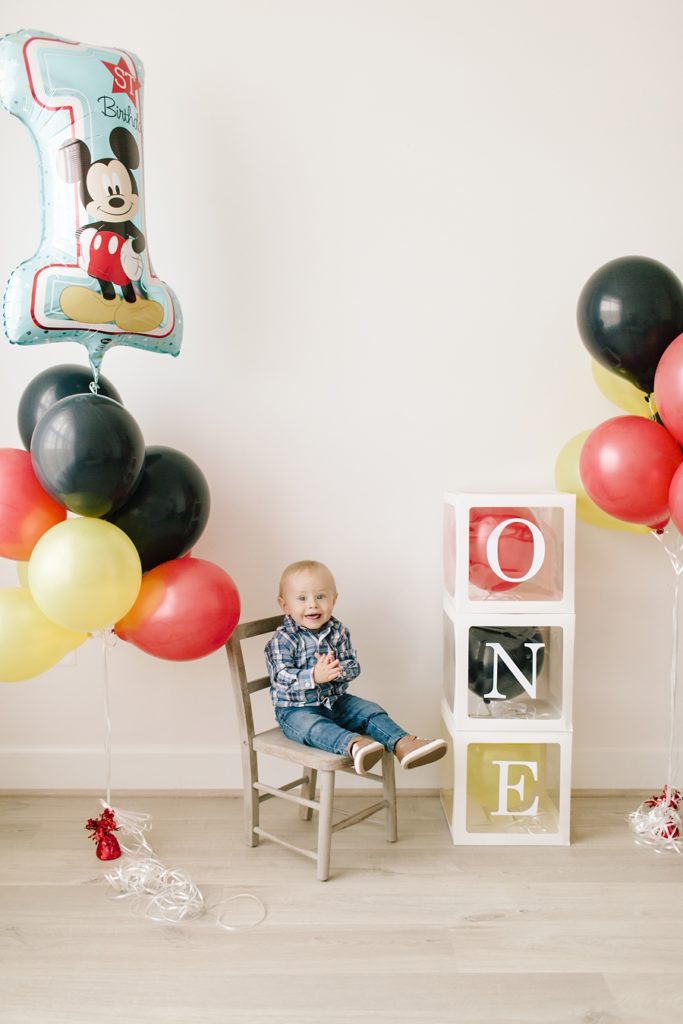 Katie Ballantine Photography, Frederick Maryland Baby Photographer.  Cake smash studio session.  