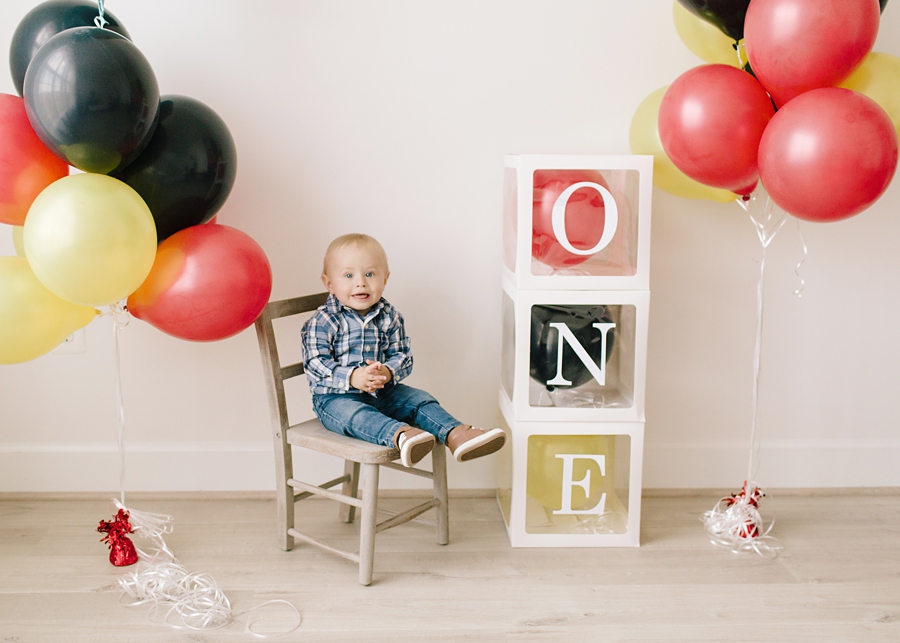 Katie Ballantine Photography, Frederick Maryland Baby Photographer.  Cake smash studio session.  