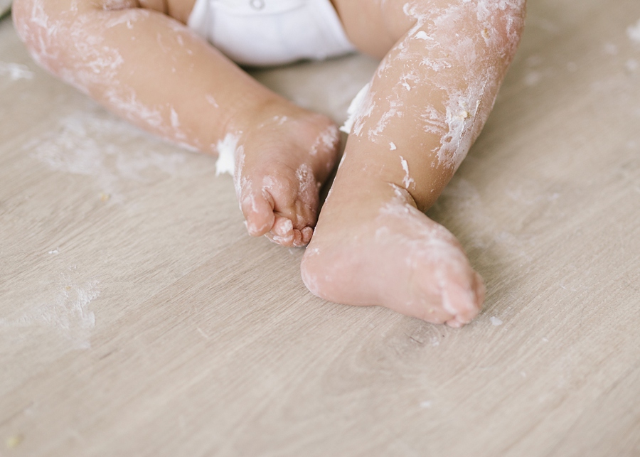 Katie Ballantine Photography, Frederick Maryland Baby Photographer.  Cake smash studio session.  