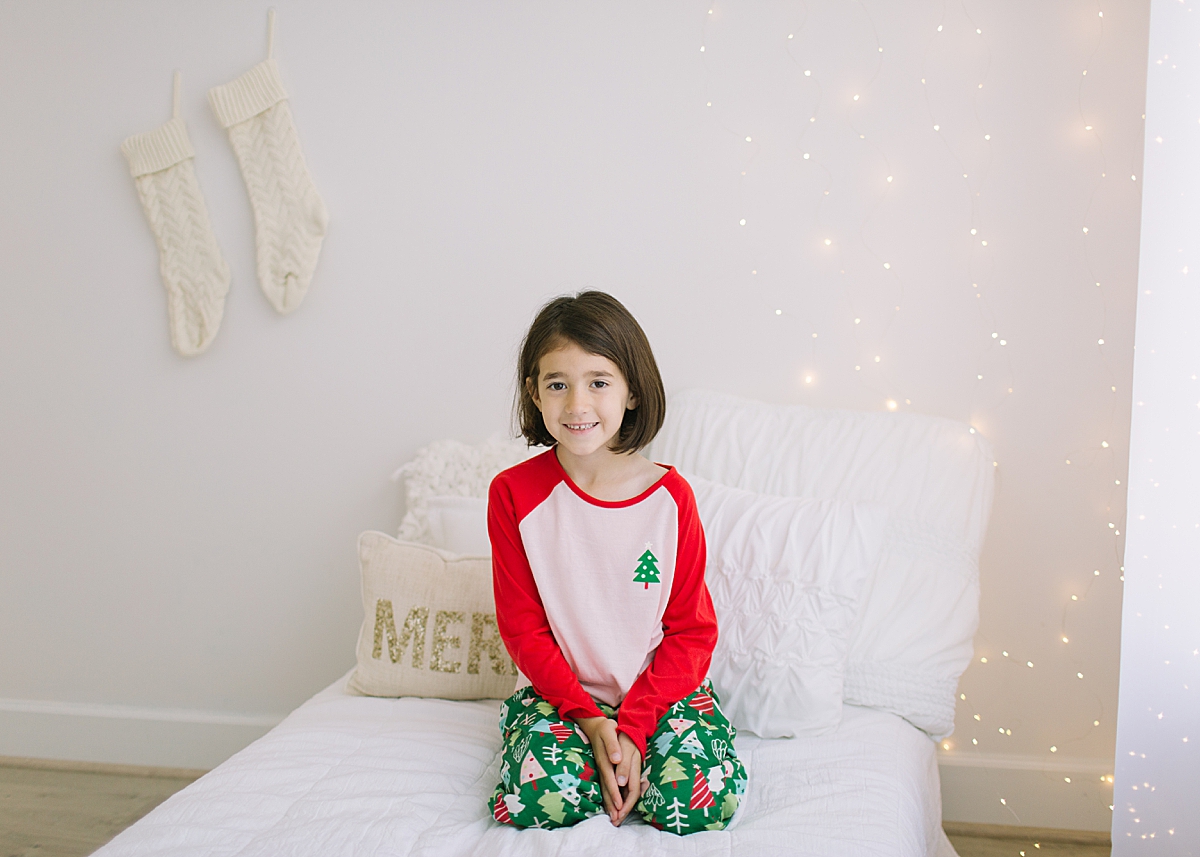 Katie Ballantine Photography. Frederick Maryland Child Photographer. New Market photographer. Frederick Christmas minis. Christmas PJ Mini Sessions Maryland