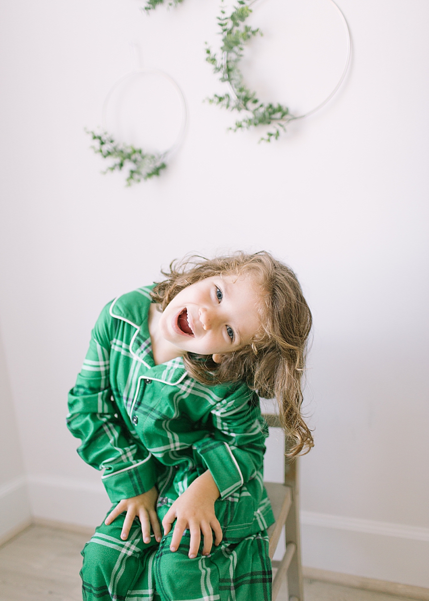 Katie Ballantine Photography. Frederick Maryland Child Photographer. New Market photographer. Frederick Christmas minis. Christmas PJ Mini Sessions Maryland