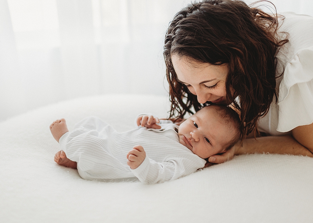 Katie Ballantine Photography. Frederick newborn photographer. New Market baby and newborn photographer. all white studio frederick maryland