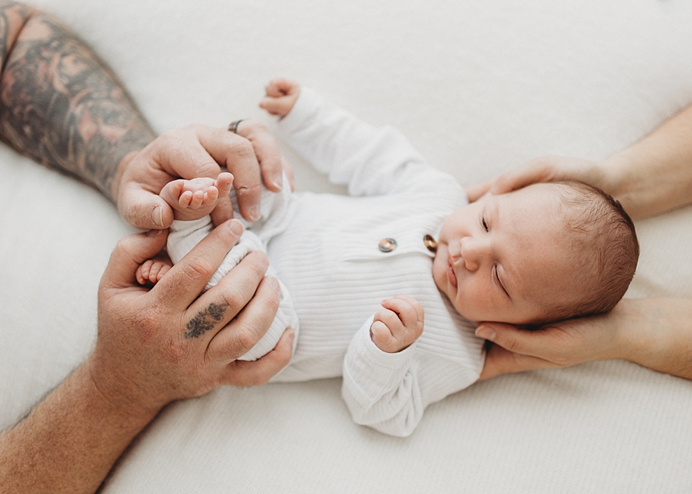 Katie Ballantine Photography. Frederick newborn photographer. New Market baby and newborn photographer. all white studio frederick maryland