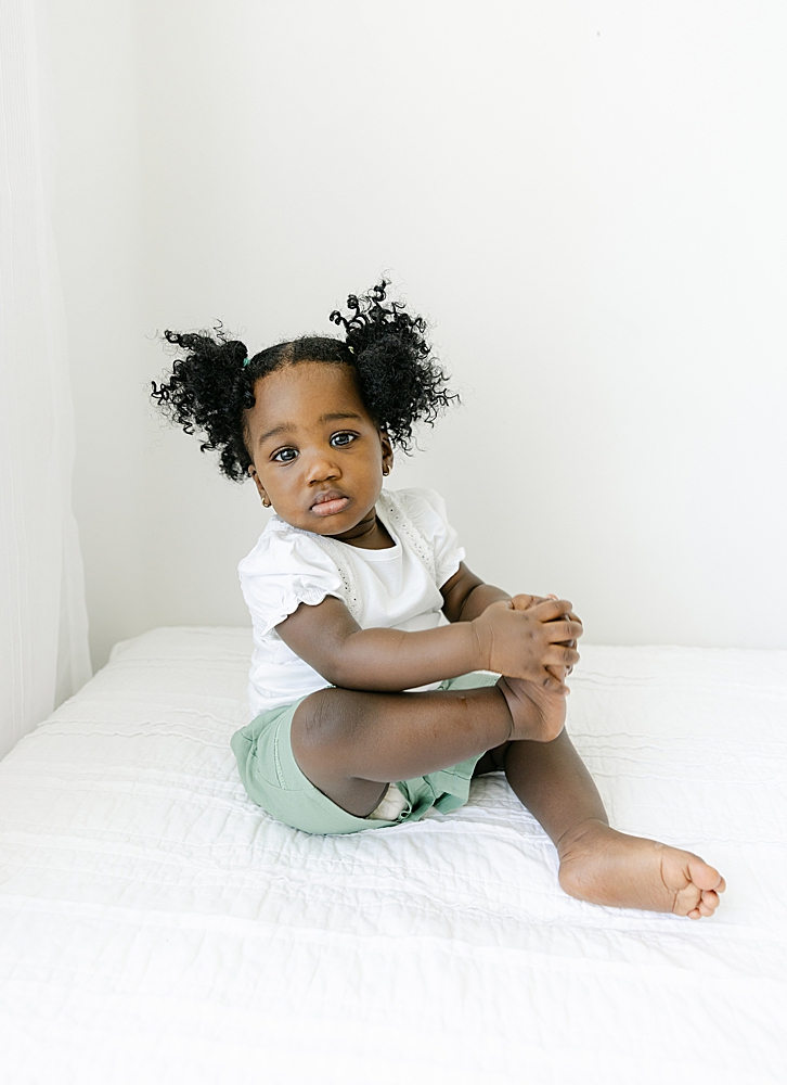 Katie Ballantine Photography. One year milestone photo session.  Frederick baby photographer. Frederick Child Photographer. New Market baby photographer. Natural studio portraits.